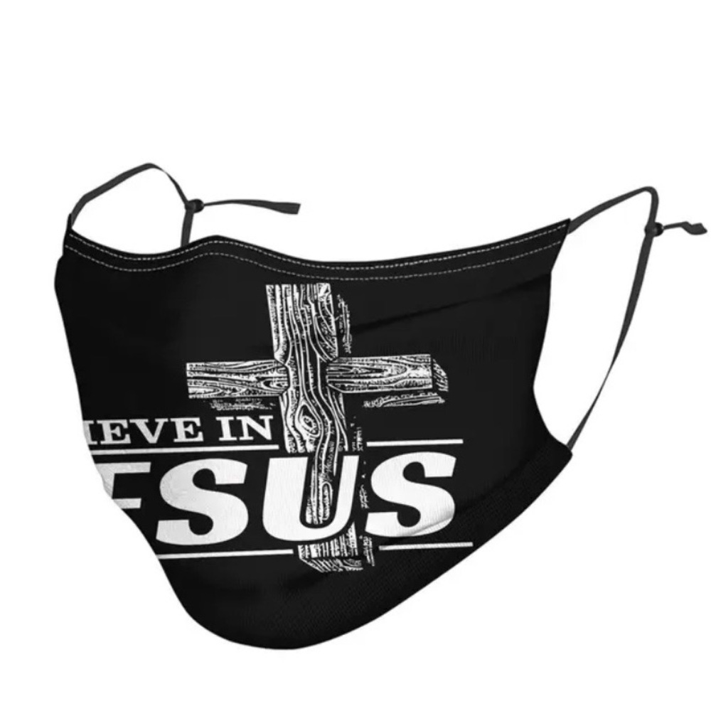 “I Believe In Jesus” cloth mask NWOT - Picture 3 of 5